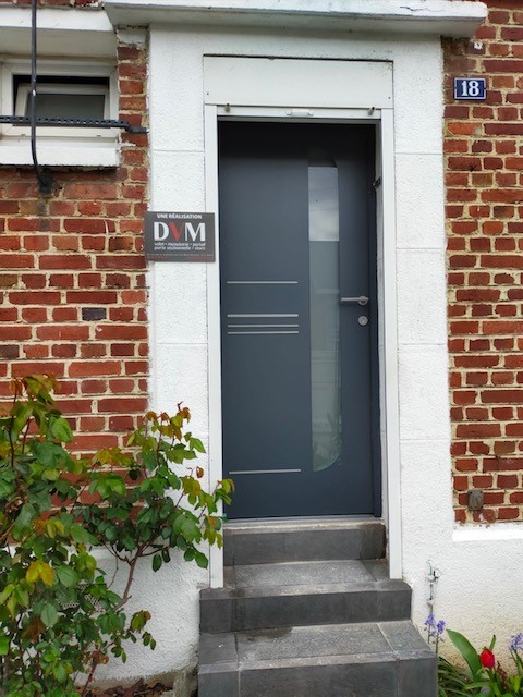 Porte Expression alu 80mm gris anthracite RAL 7016
