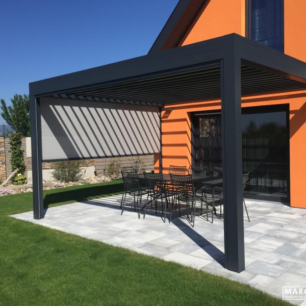 Pergola bioclimatique open avec store