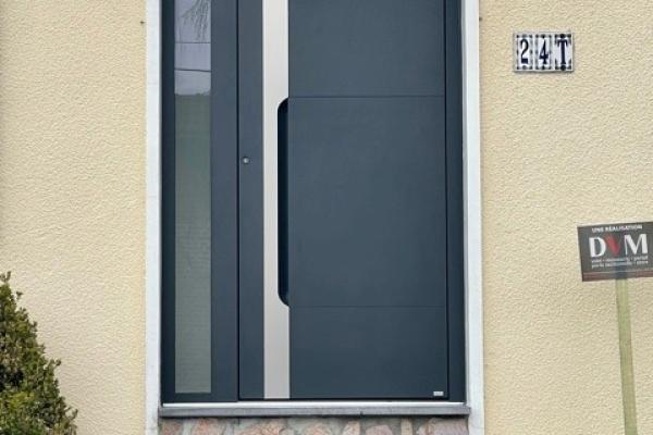 Porte Germain alu 100mm gris anthracite RAL 7016