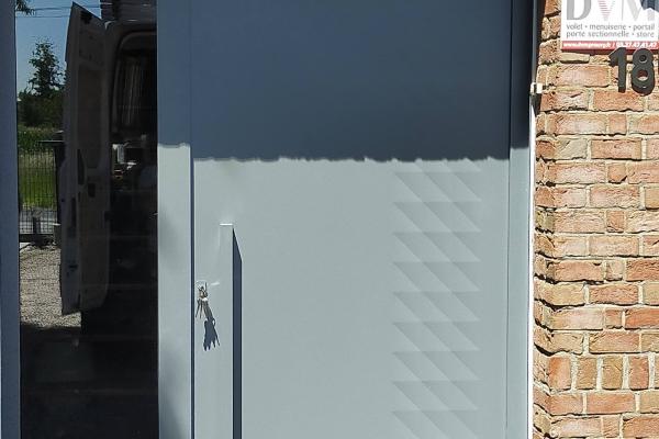 Porte Origami gris 2400 à Rosult